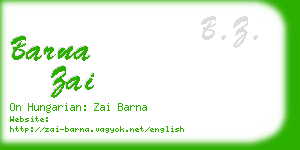 barna zai business card